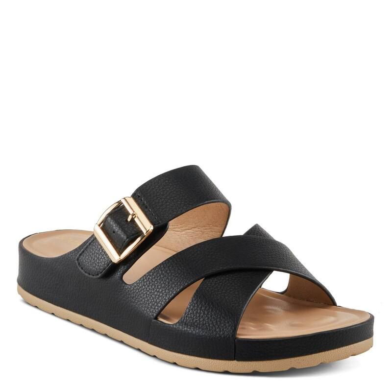 パトリシア レディース シューズ サンダル Patrizia Womens Eliza SlipOn Sandals With Buckle Accent Black ブラック