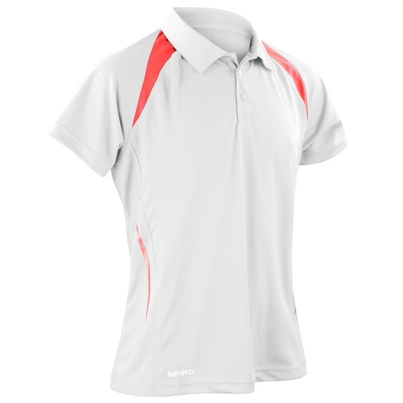 リザルト メンズ トップス Tシャツ ポロシャツ Result Spiro Mensports Team Spirit Performance Polo Shirt White And Red ホワイ