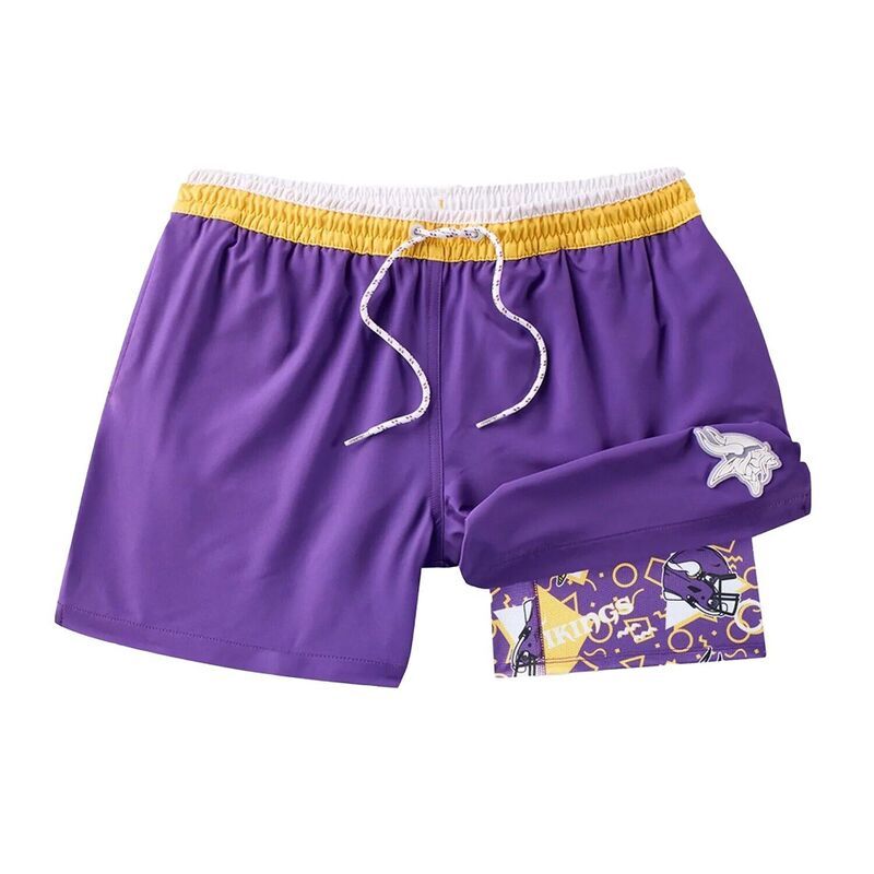 チャビーズ メンズ 水着 ハーフパンツ・ショーツ Mens Chubbies Purple Minnesota Vikings The Secret Lined Swim Trunks Mvk Pur