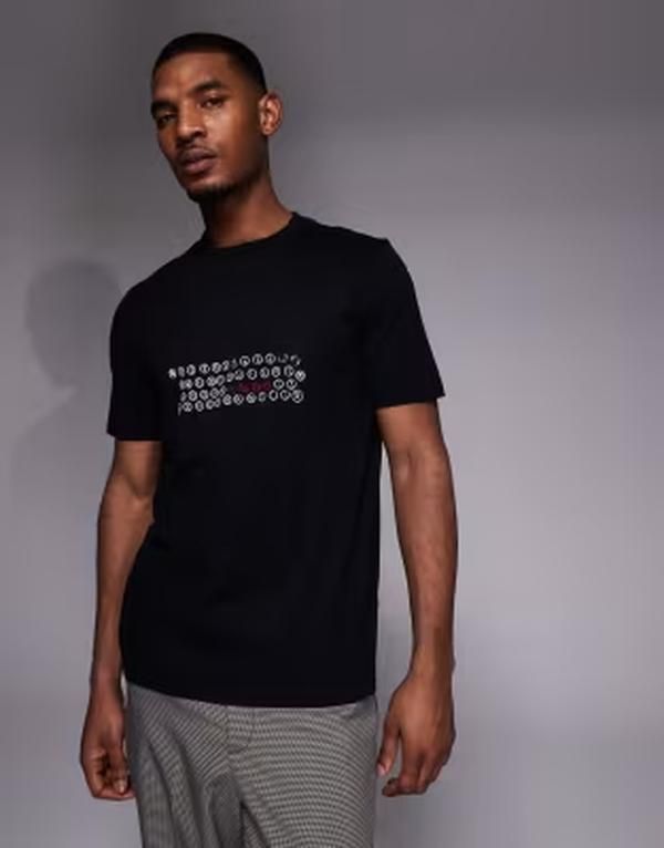 ヒューゴレッド メンズ トップス Tシャツ プリント グラフィック HUGO Redeyss typewriter graphic printshirt Black ブラック 18,801円