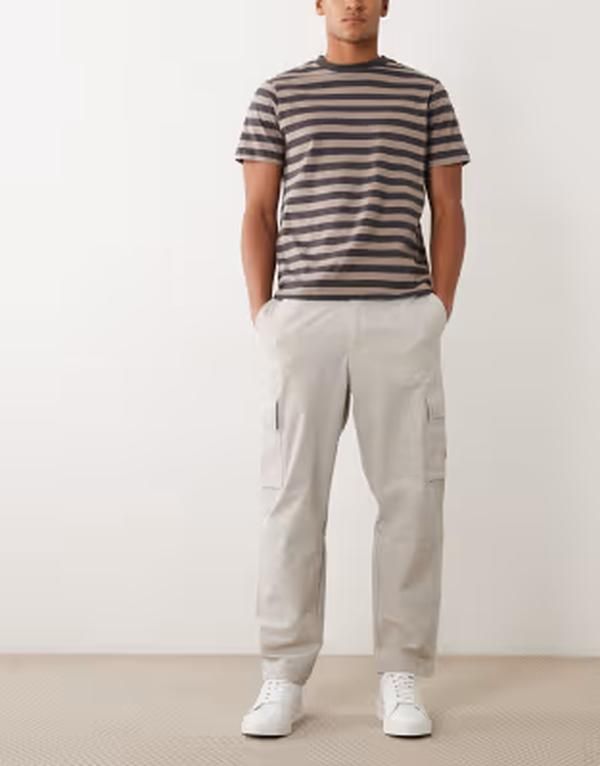 ボス オレンジ メンズ ボトムス カジュアルパンツ カーゴパンツ BOSS Orange cargo pants Open grey グレー