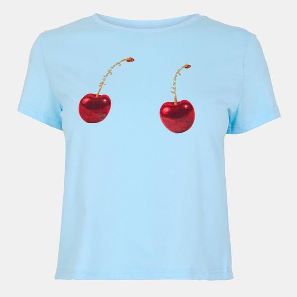 ネバーフリードレスド レディース トップス シャツ Never Fully Dressed Womens Cherry Boobaby Tee Blue ブルー