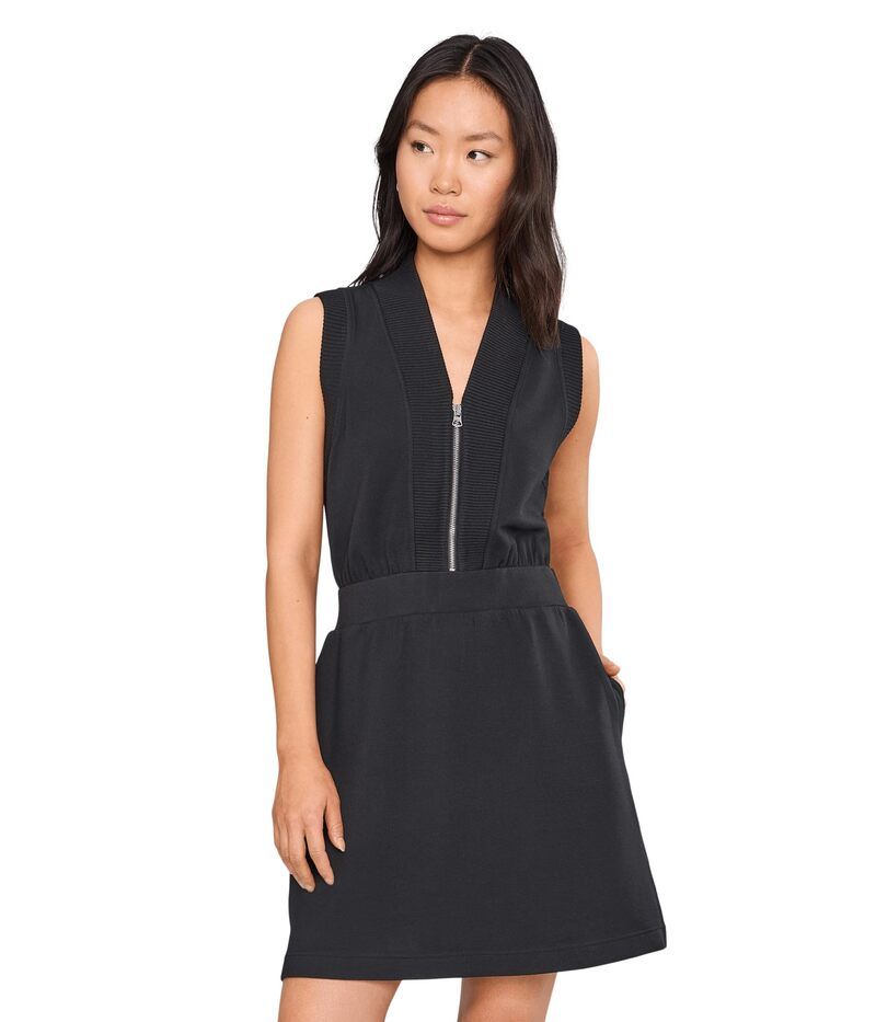 バーレイ レディース トップス ワンピース Varley Polyanna 12 Zip Dress Black ブラック