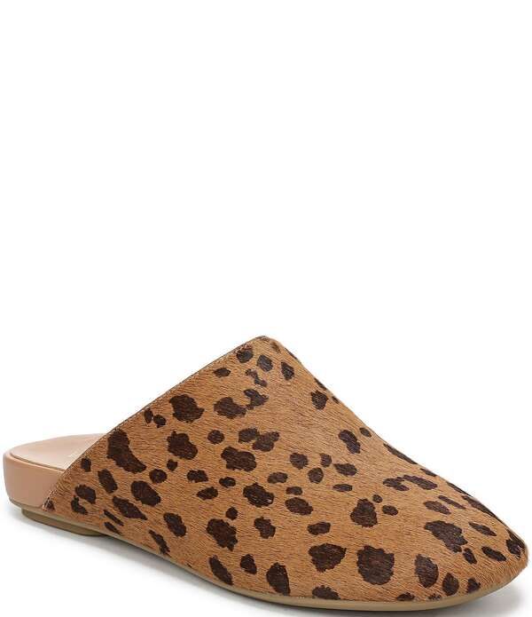 バイオニック レディース シューズ サンダル プリント Vionic Opaleopard Print Calf Hair Mules Tan Leopard タン