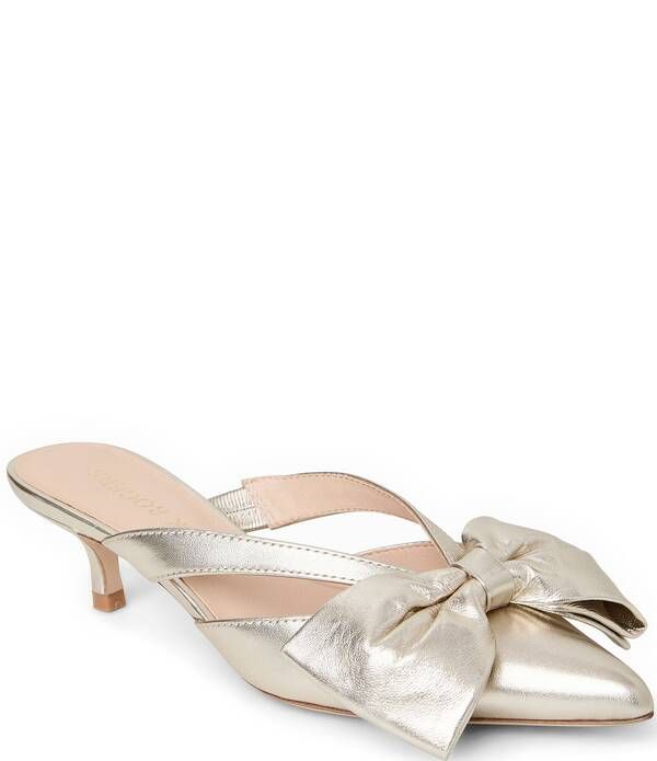 ジャックロジャース レディース シューズ サンダル トール レザー Jack Rogers Cynthia Metallic Leather Bow Detail Dress Mules Jacks
