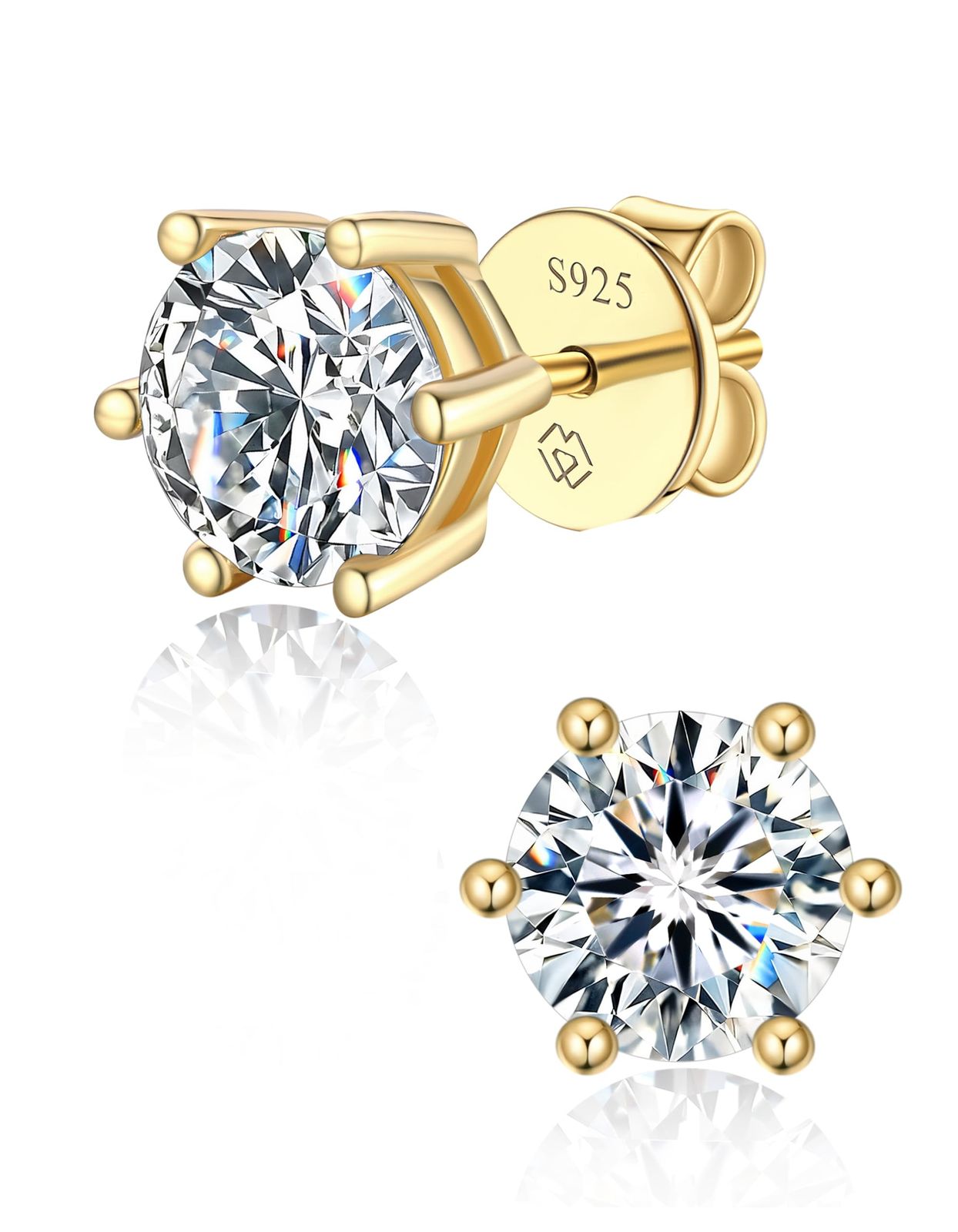 0.6CT モアサナイト ピアス レディース シルバー925