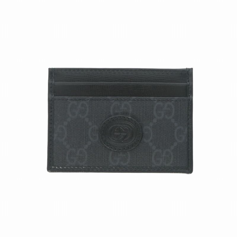 グッチ GUCCI インターロッキングG レザー カードケース 名刺入れ ブラック 黒 673002 14,742円