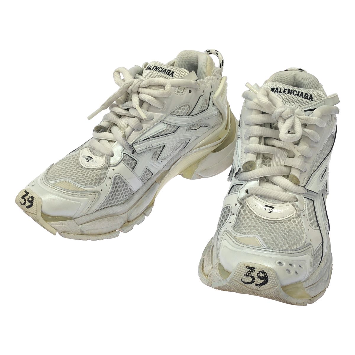 BALENCIAGA バレンシアガ Runner Sneakers ランナースニーカー 677402 ホワイト 26スニーカー