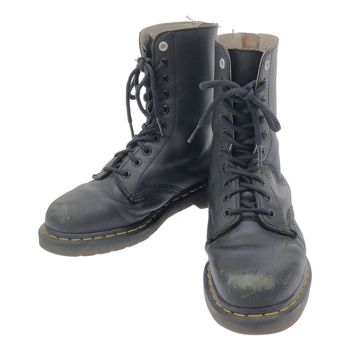 Y's×Dr.Martens ワイズ×ドクターマーチン 10EYE BOOT レースアップレザーブーツ YA-E18-733 ブラック UK5