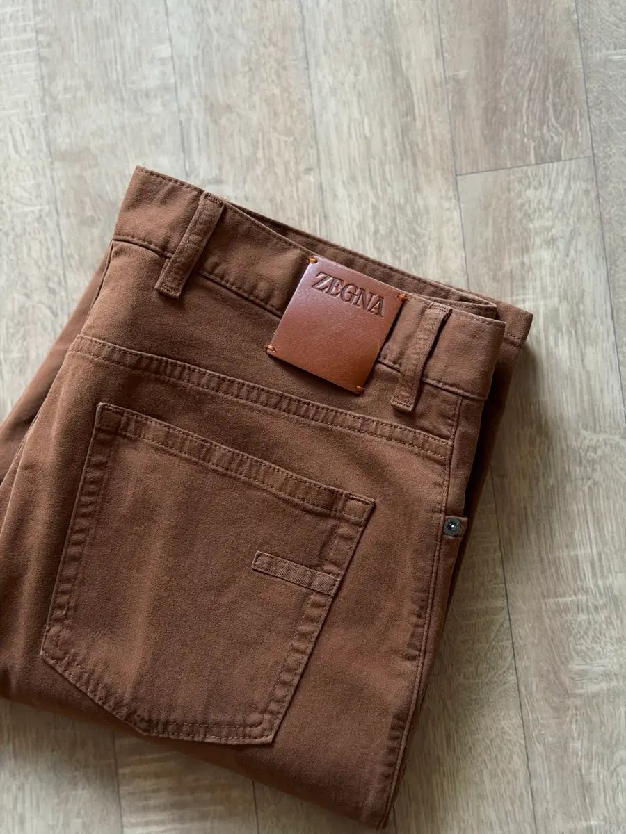 34 ZEGNA ゼニア ソフト コットン チノ ブラウン
