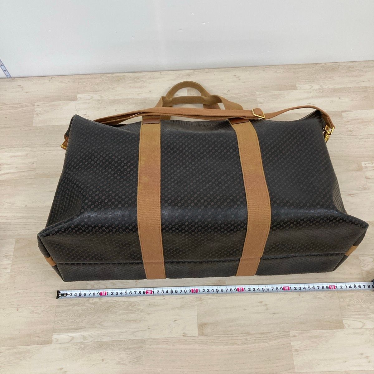 美品 BALLY/バリー ボストンバッグ 旅行カバン 総柄 ロゴ ダーク