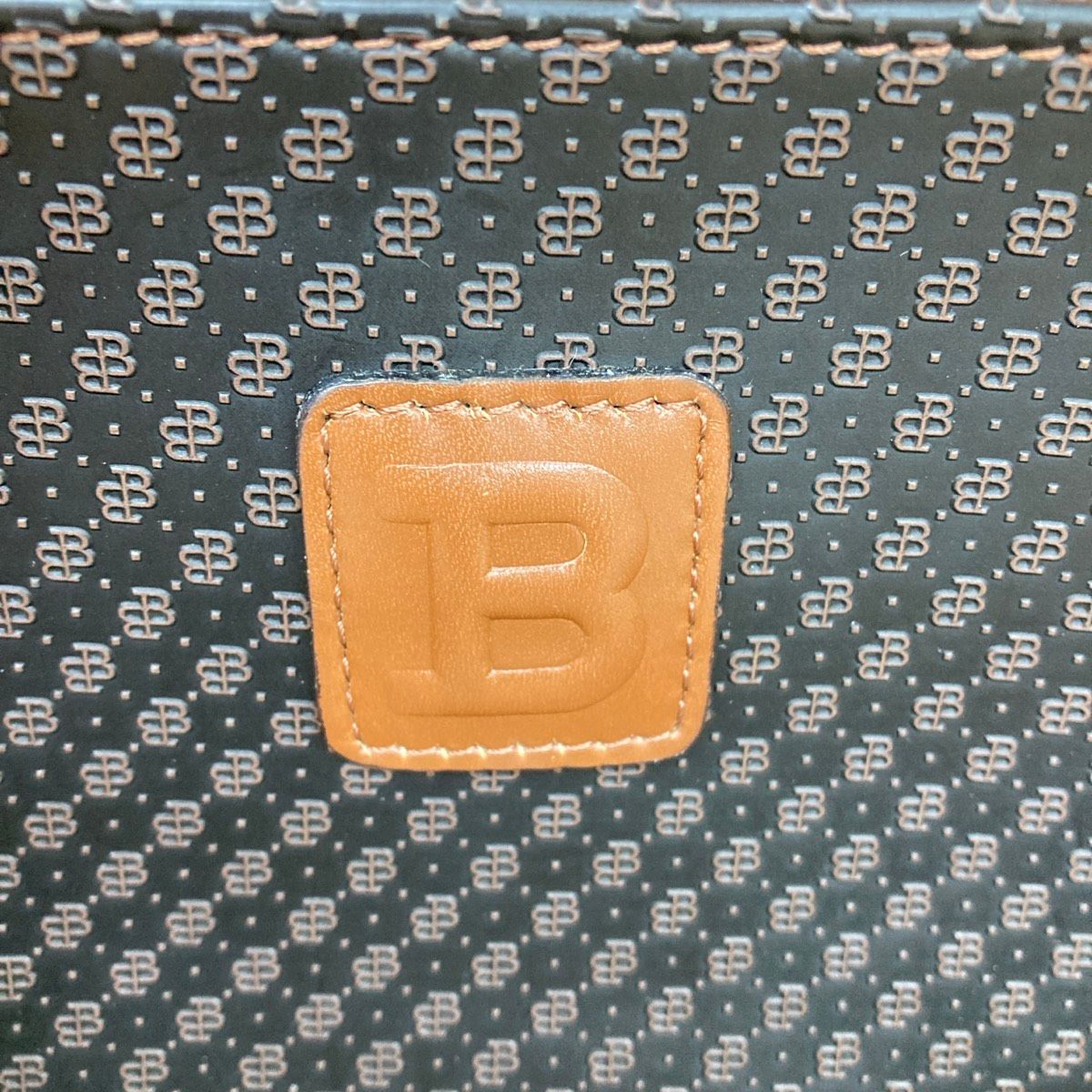 美品 BALLY/バリー ボストンバッグ 旅行カバン 総柄 ロゴ ダーク
