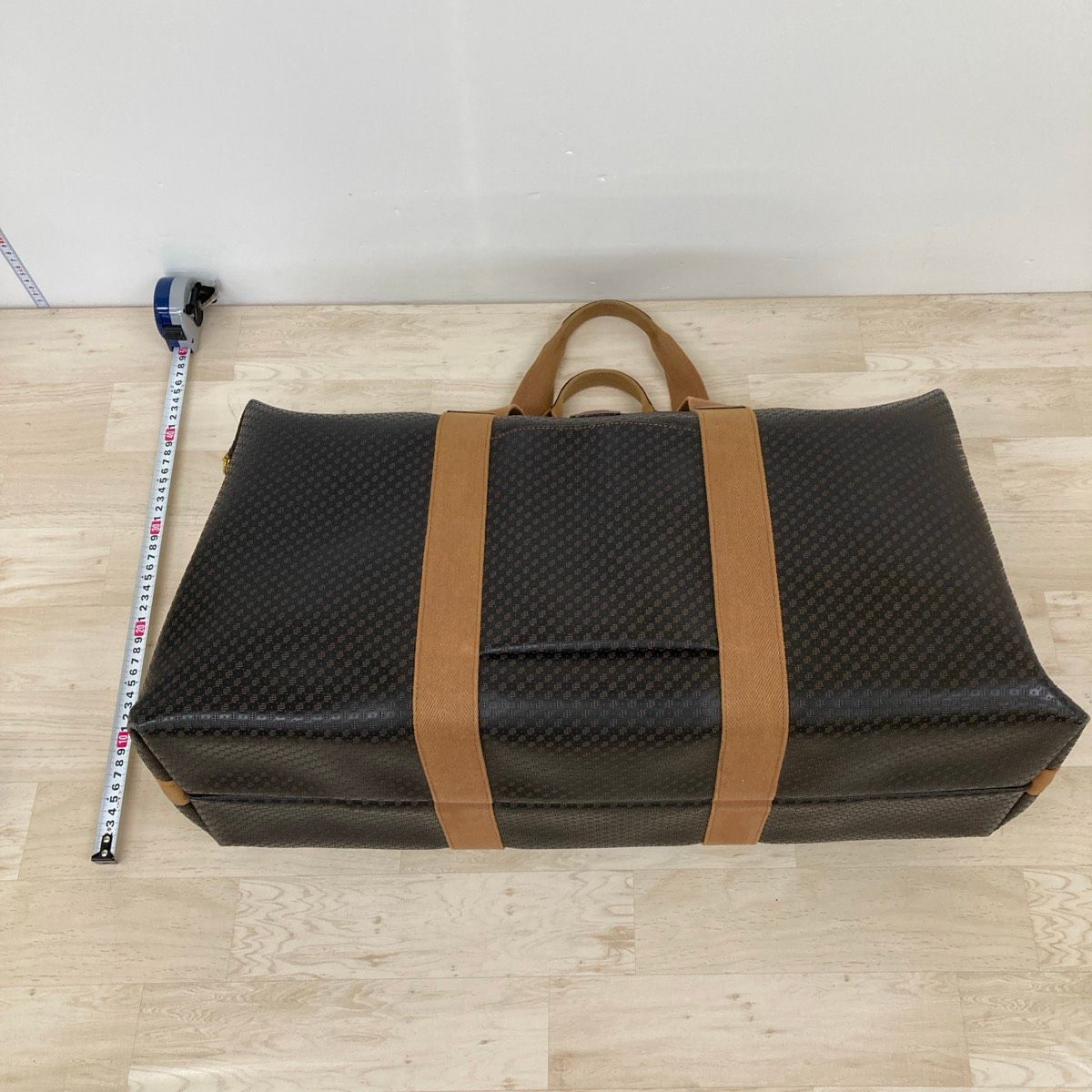 美品 BALLY/バリー ボストンバッグ 旅行カバン 総柄 ロゴ ダーク