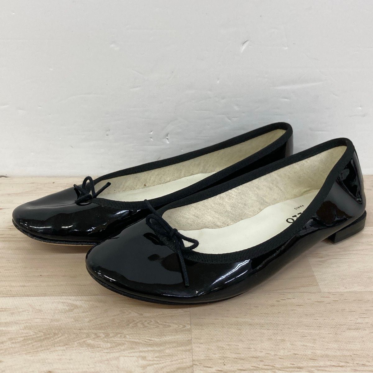 レペットrepettoエナメルパンプス36ブラック repetto/レペット バレエシューズ フラットパンプス レディース 36