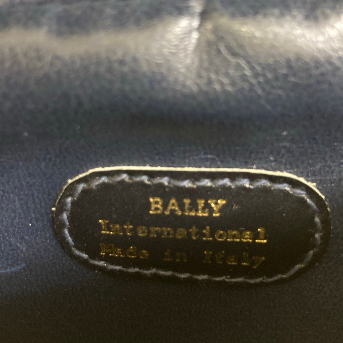 BALLY/バリー Bロゴ総柄 ショルダーバッグ ネイビー系 斜め掛け カバン 