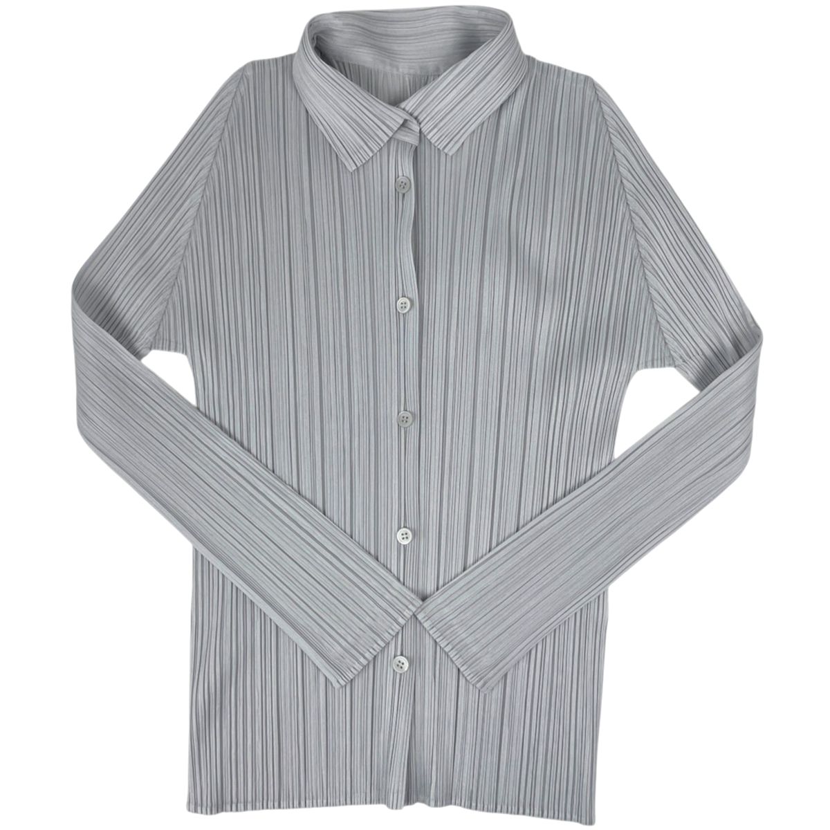 イッセイミヤケ ISSEY MIYAKE プリーツ 長袖シャツ トップス ブラウス