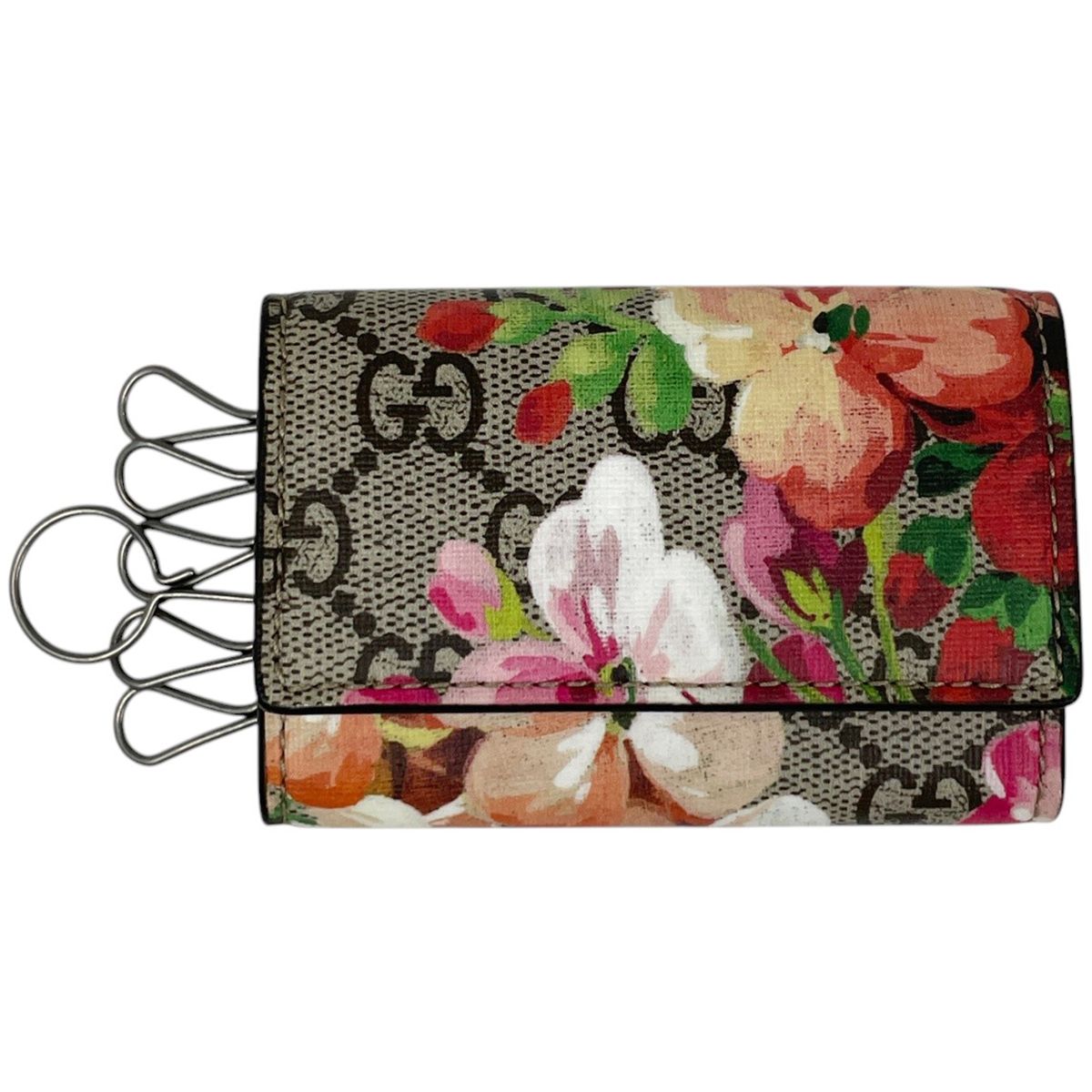 グッチ GUCCI キーケース GGブルームス 6連 GGスプリーム ベージュ 410084 レディース 【中古】