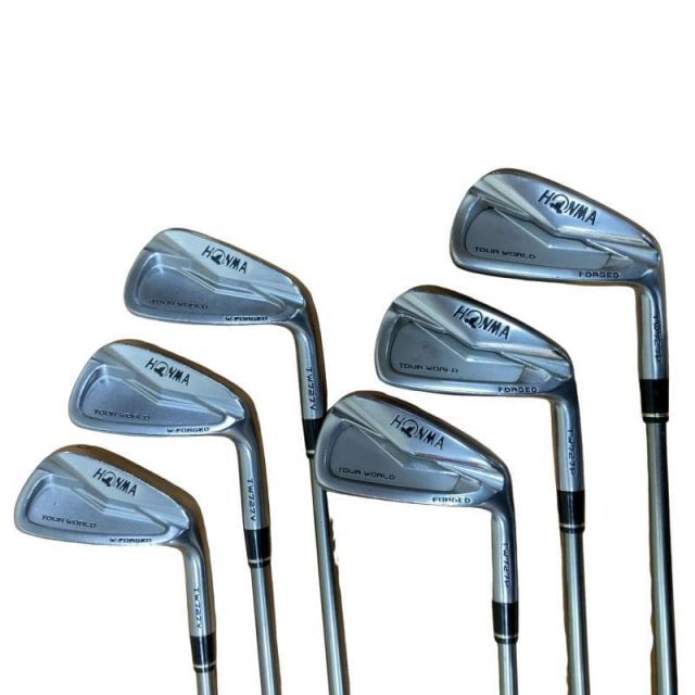【中古】 本間ゴルフ TOUR WORLD TW727P FORGED 6S アイアンセット IR 純正特注シャフト (フレックスS) メンズ 男性用 右利き 右用 Dランク ゴルフクラブ