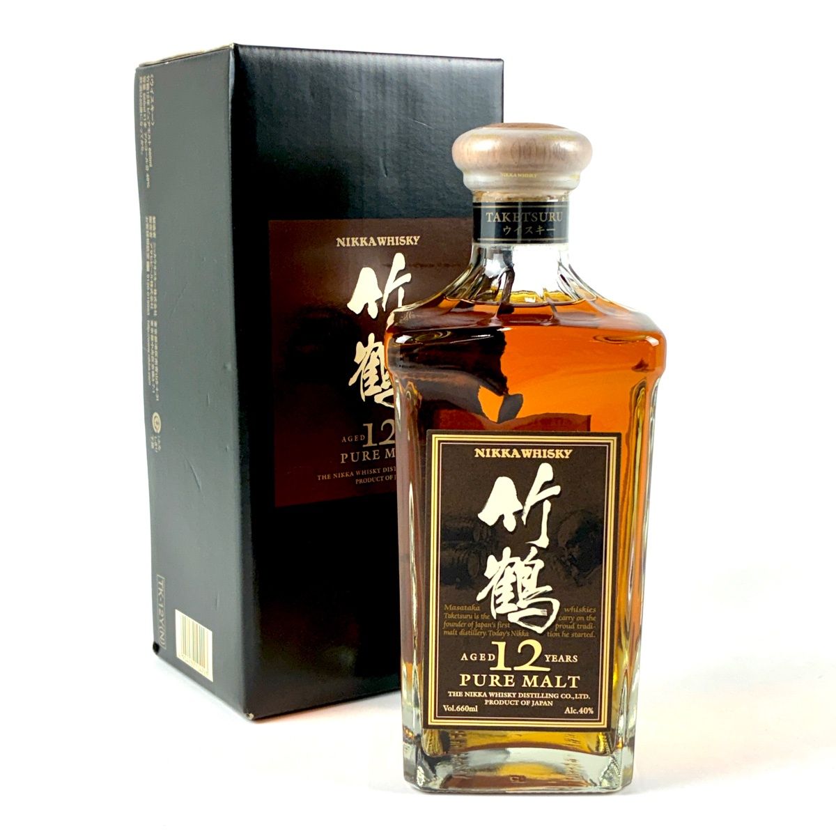 【東京都内限定お届け】 ニッカ NIKKA 竹鶴 12年 ピュアモルト 角瓶 茶ラベル 660ml 国産ウイスキー 【古酒】