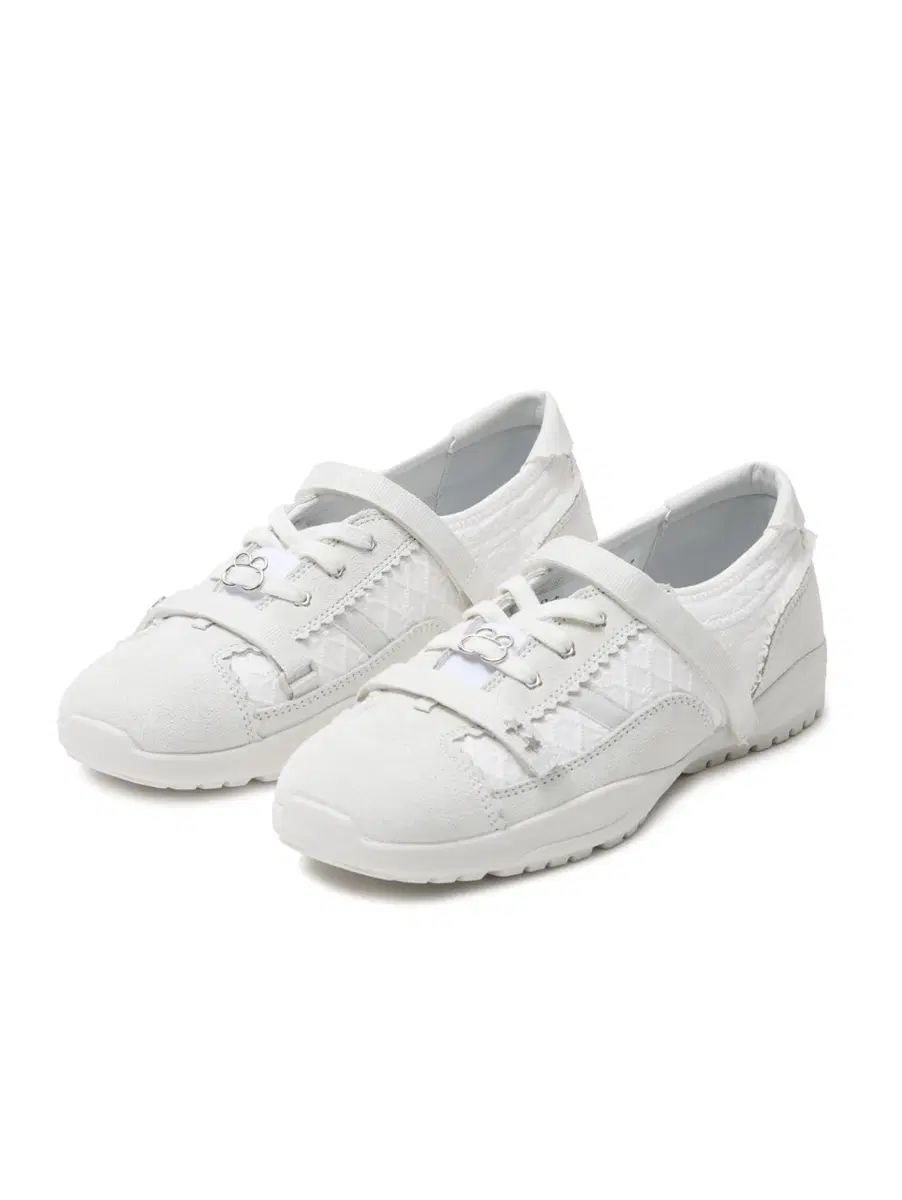 秋山 澪 MEMENTO PATCHWORK SNEAKERS WHITE