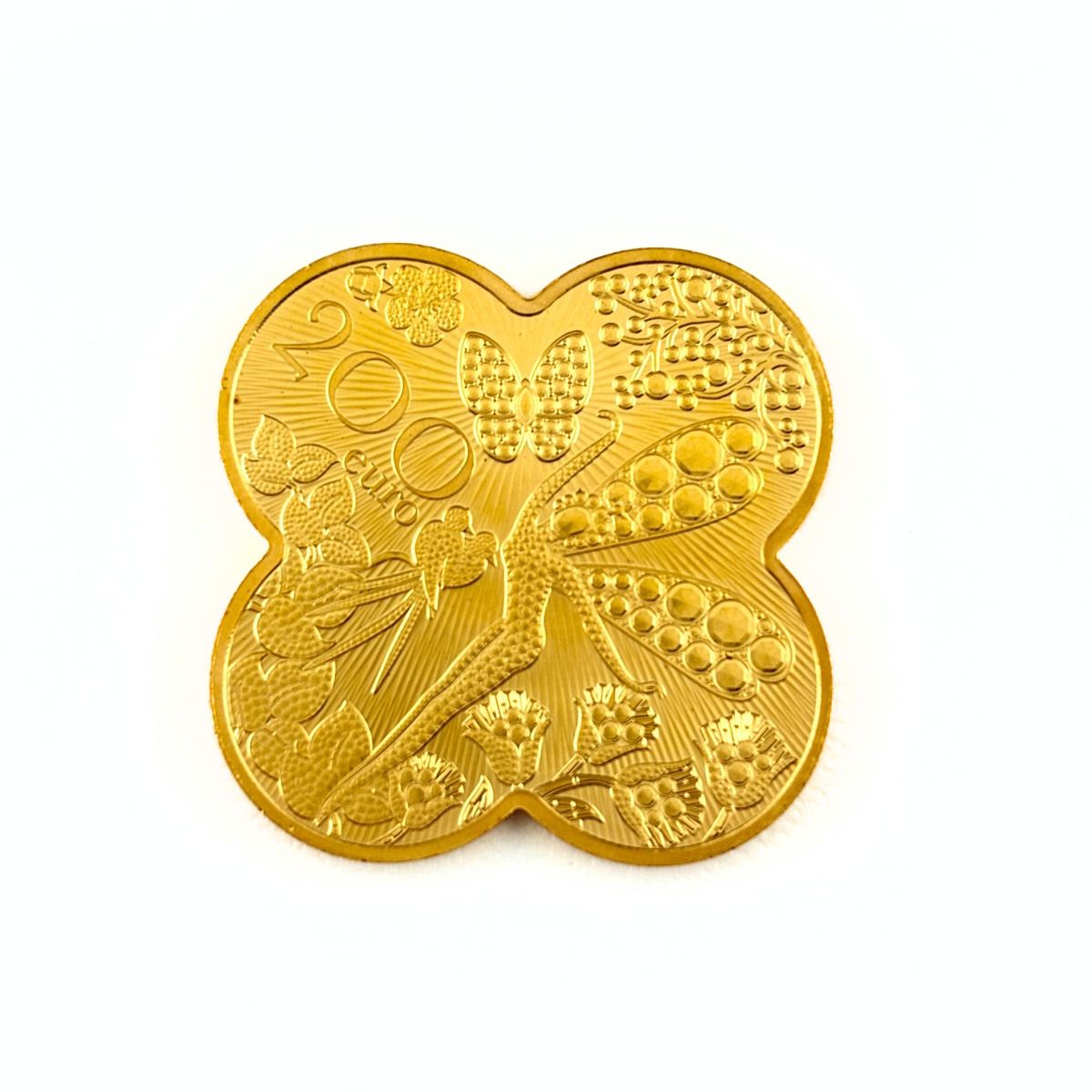 ヴァンクリーフ＆アーペル Van Cleef ＆ Arpels 110周年記念 200ユーロ YG イエローゴールド 硬貨 K24 レディース 【中古】 868,000円