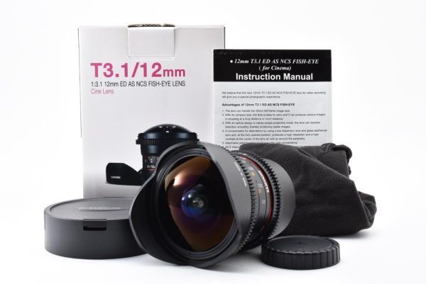 ■美品■サムヤン　Samyang 12mm T3.1 ED AS NCS Fish-eye フジX用【元箱・動作確認済】#9803 D.Jul.2826 12,994円