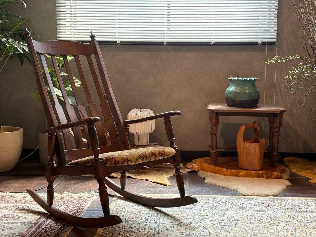 ロッキングチェア　昭和レトロ　ビンテージ　ウッドチェア 　クラシック　G ロッキングチェア 昭和レトロ ビンテージ ウッドチェア クラシック G