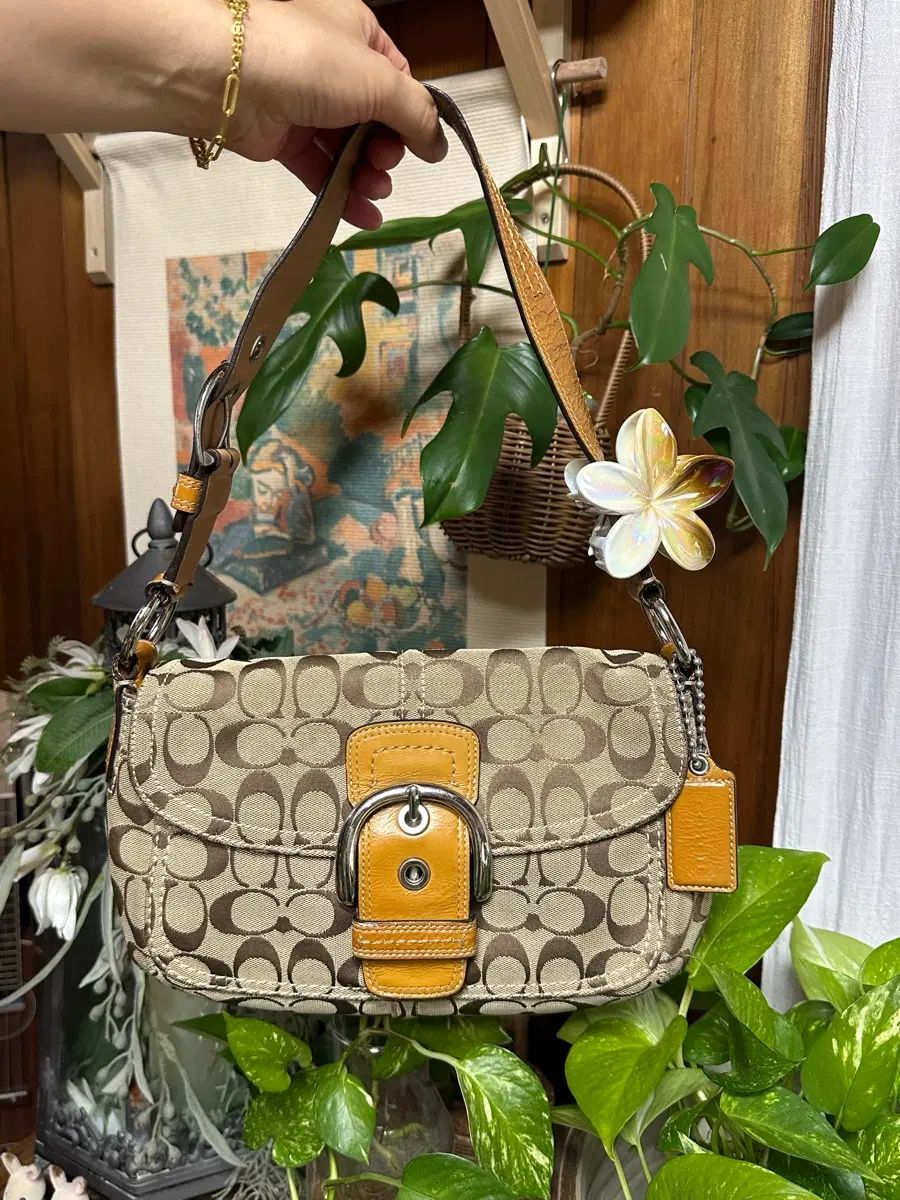 ヴィンテージ オールド COACH コーチ シグネチャー バックル ソーホーバッグ
