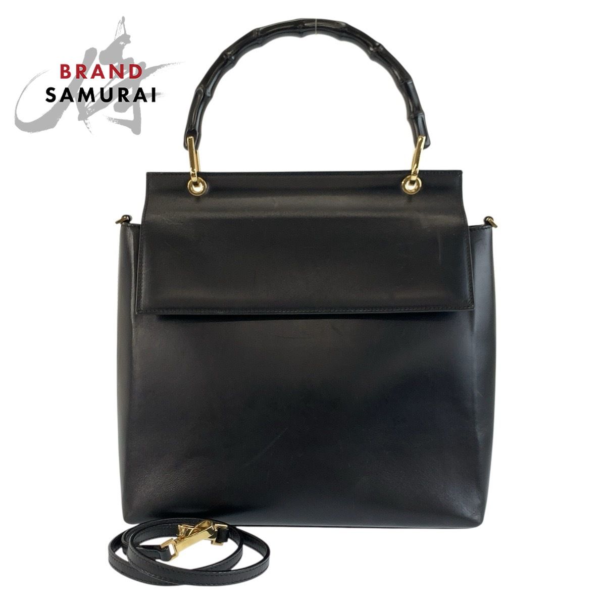 GUCCI グッチ バンブー ブラック 黒 ゴールド金具 レザー 001 1886 