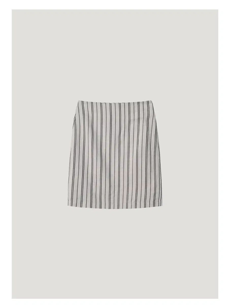アルト ストライプ リネン スカート (Striped Linen Midi Skirt)
