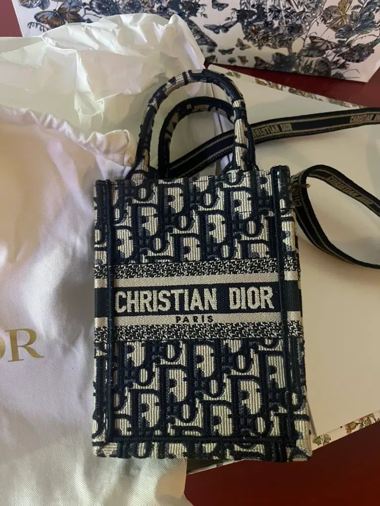 ディオール ミニ ブック トゥー 携帯バッグ DIOR オブリーク ミニ 携帯ホールダー バッグ