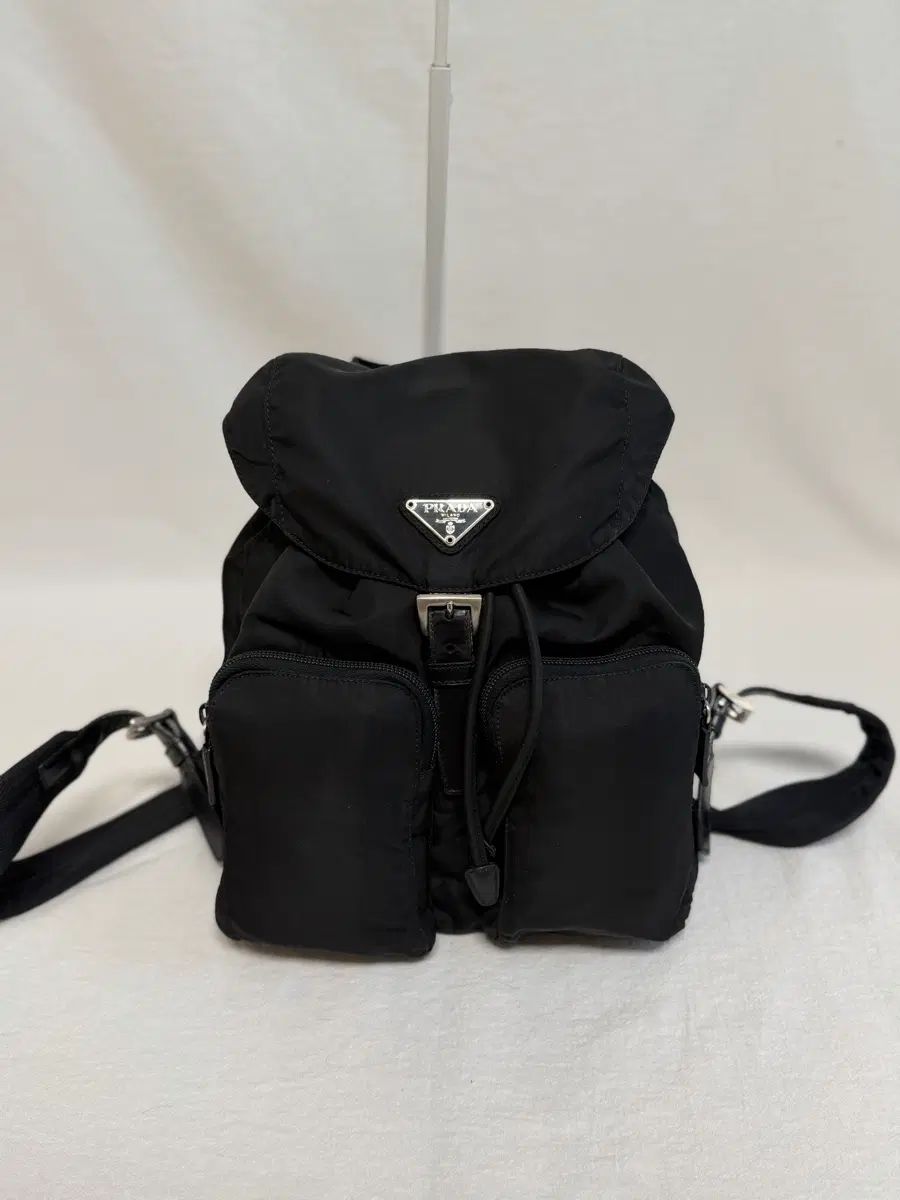 正規品 PRADA プラダ ポコノ ナイロン ツーポケット バックパック ブラック スモール