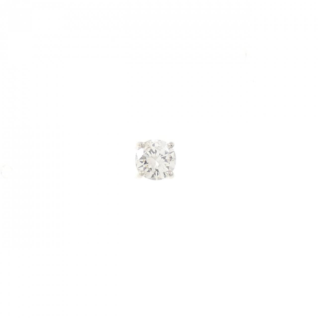 PT900 ソリティア ダイヤモンド ピアス 0.25CT 片耳