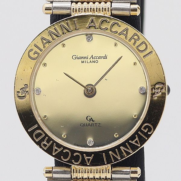 保/箱付 良品 稼働 ジャンニ・アッカルディ GA-08M QZ ミラー文字盤 レディース腕時計 2011000 7BJY MYT ABC28768