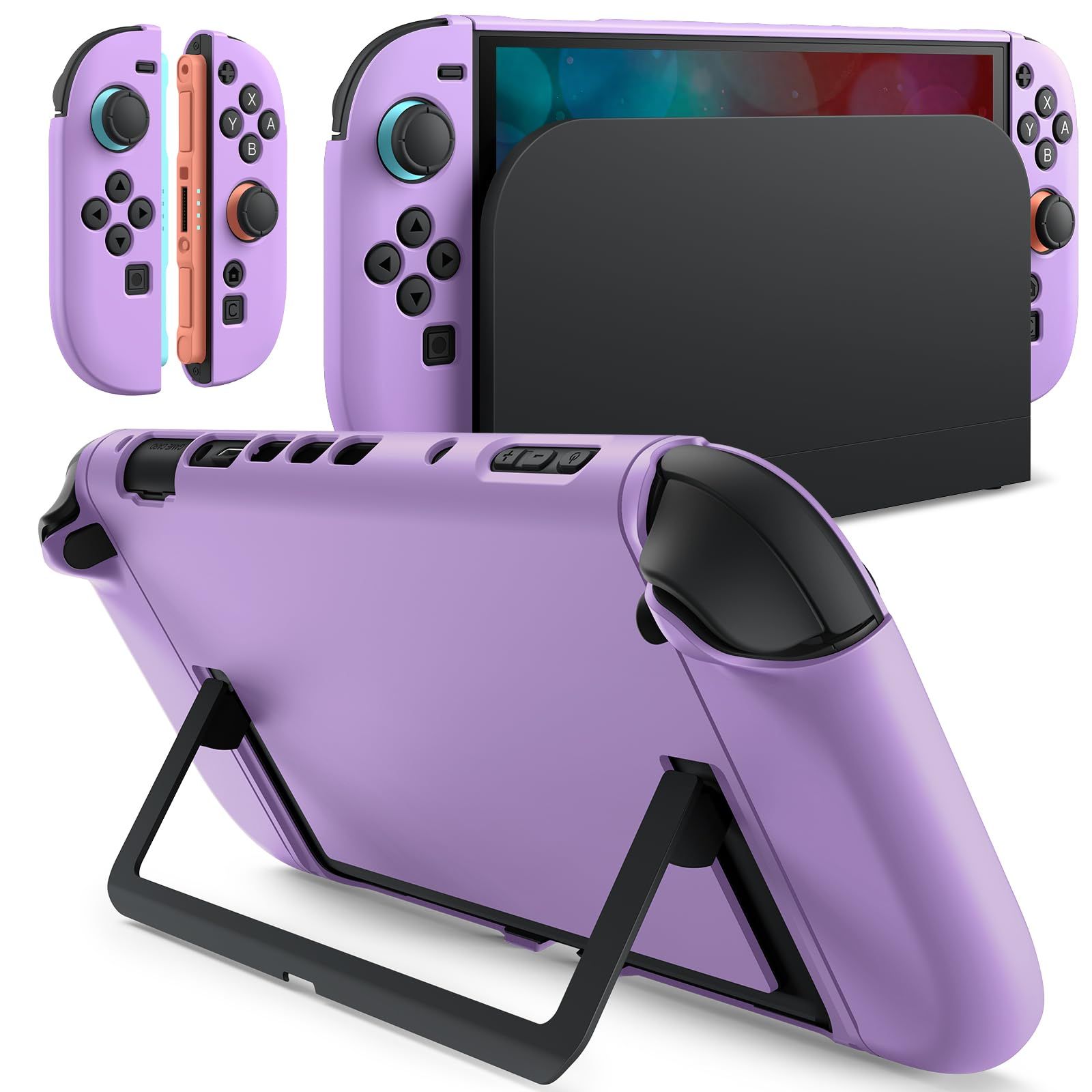 JETech Nintendo Switch 2用 スリムドッカブルケース (ライトパープル) 1
