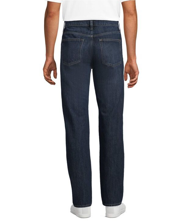ランズエンド メンズ ボトムス デニムパンツ Lands End Mens Rigid Comfort Waist Classic Fit Jean Dark pacific wash