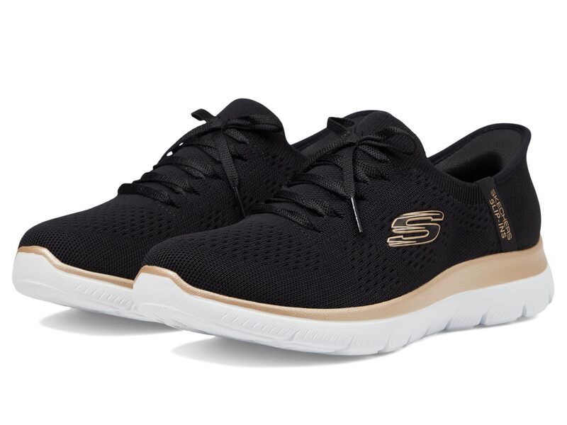 スケッチャーズ レディース シューズ スニーカー SKECHERS Summits Night Chic Hands Free SlipIns Black Rose Gol ブラック 18,360円