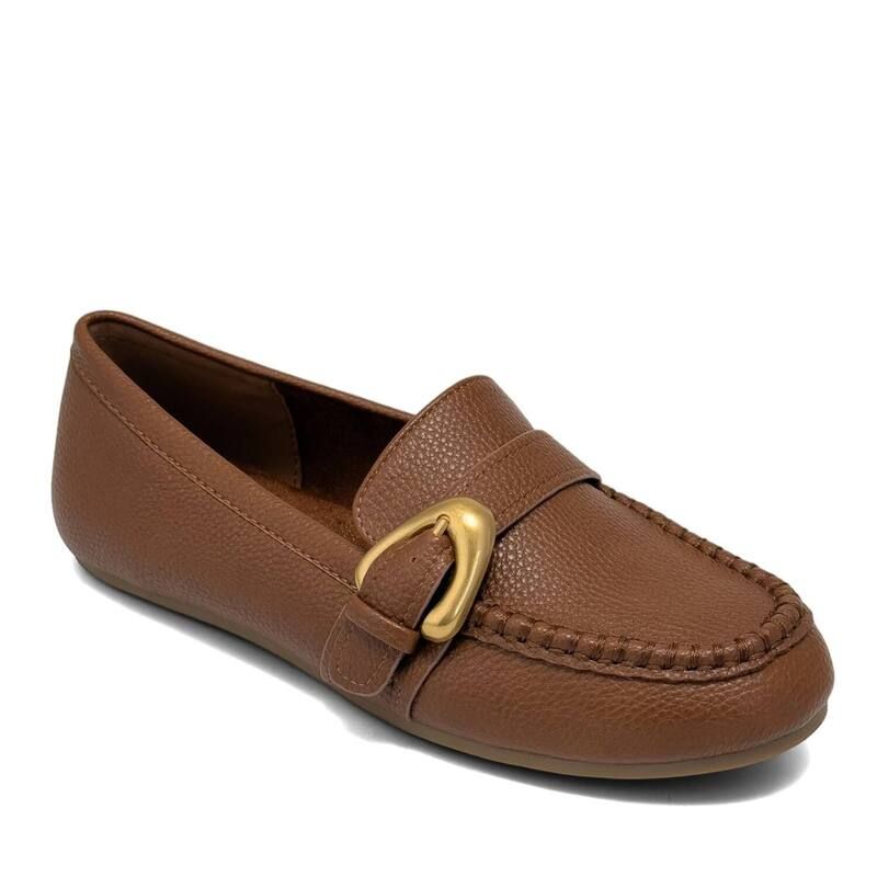 エアロソールズ レディース シューズ サンダル ローファー Aerosoles Dinetta WomenslipOn Loafers With Bit Detail Tan Pebble タン