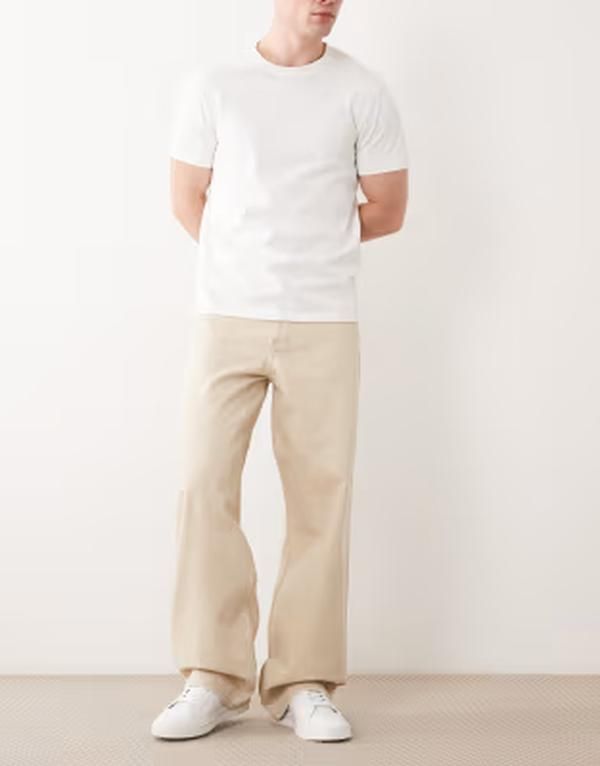 エイソス メンズ ボトムス デニムパンツ ジーンズ ASOS DESIGN baggy jeans in stone ストーン