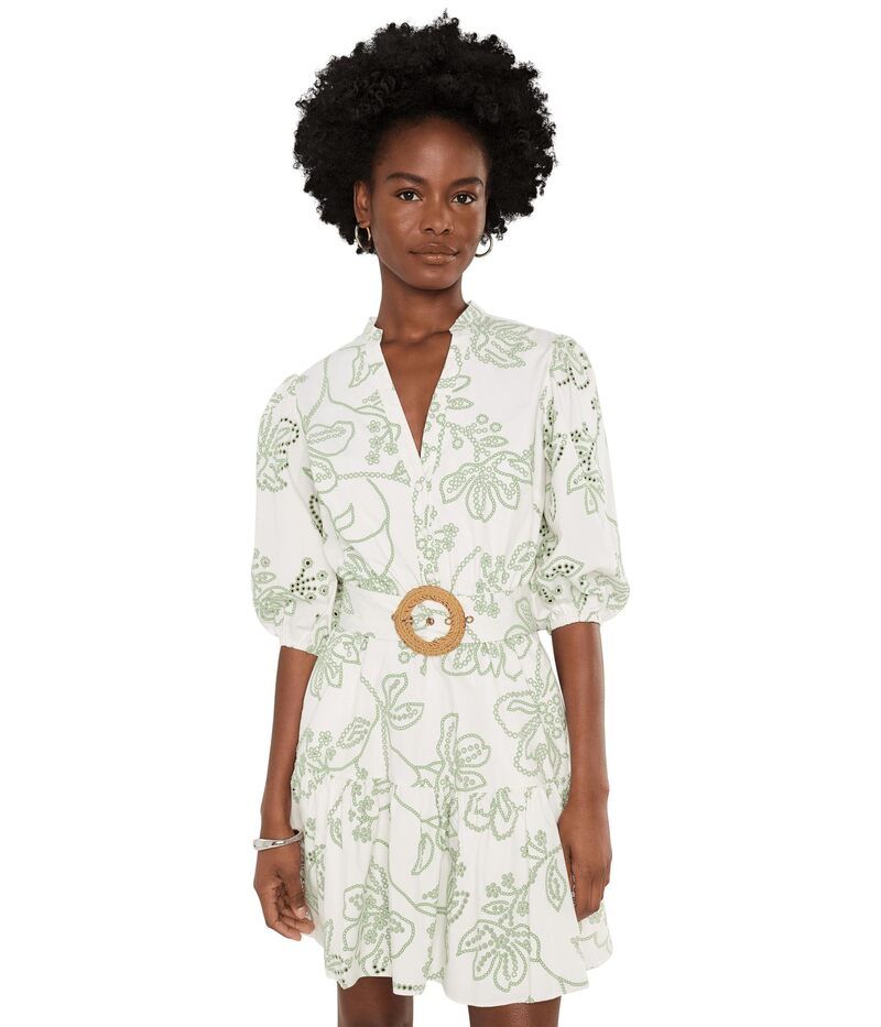 アドリアナ パペル レディース トップス ワンピース コットン Adrianna Papell Short Cotton Dress IvorySage アイボリー
