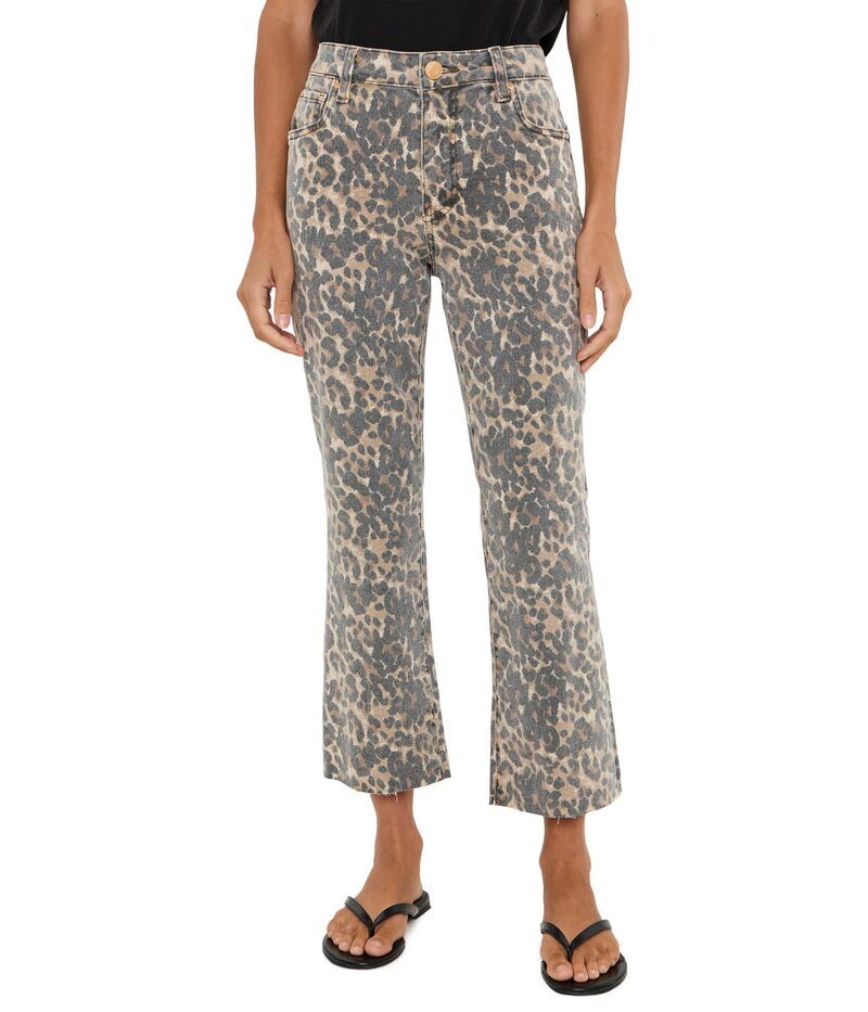 カットフロムザクロス レディース ボトムス デニムパンツ プチ Kut From The Kloth Petite Kelsey HighRise Flare with Raw Hem in TanB