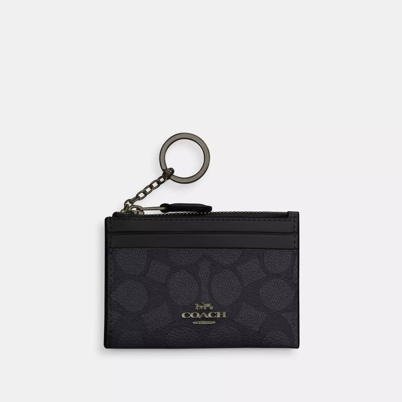 ?COACH コーチ ミニ スキニー ID ケース・シグネチャー キャンバス CW870 QBMI5