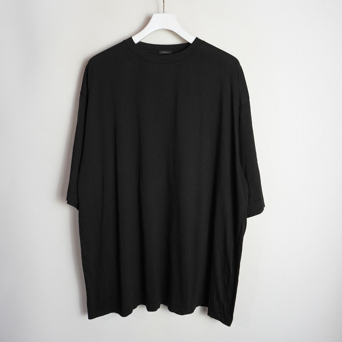 新品 26SS COMOLI コモリ THIN コットン Tシャツ 半袖 カットソー D01-05040 サイズ4 国内正規 ブラック BLACK 黒5121Q♪