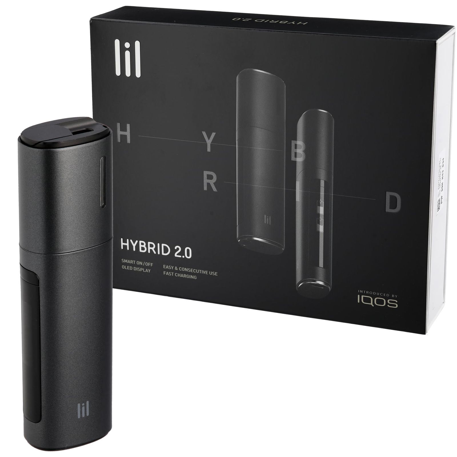 リル ハイブリッド2.0 lil HYBRID2.0 専用たばことリキッドで蒸気 新加熱式たばこ マット・ブラック matte black