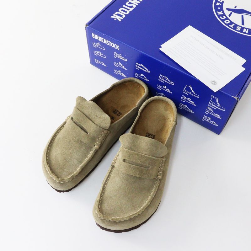 未使用 ビルケンシュトック BIRKENSTOCK Naples Wrapped 37 ベージュ∥ネープルズ ラップ トープ スエードレザー 24.0cm【2400015101484】