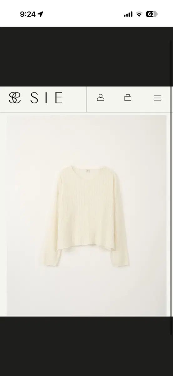 シエ SIE トゥウィー リネン Vネック ニット アイボリー 7,609円