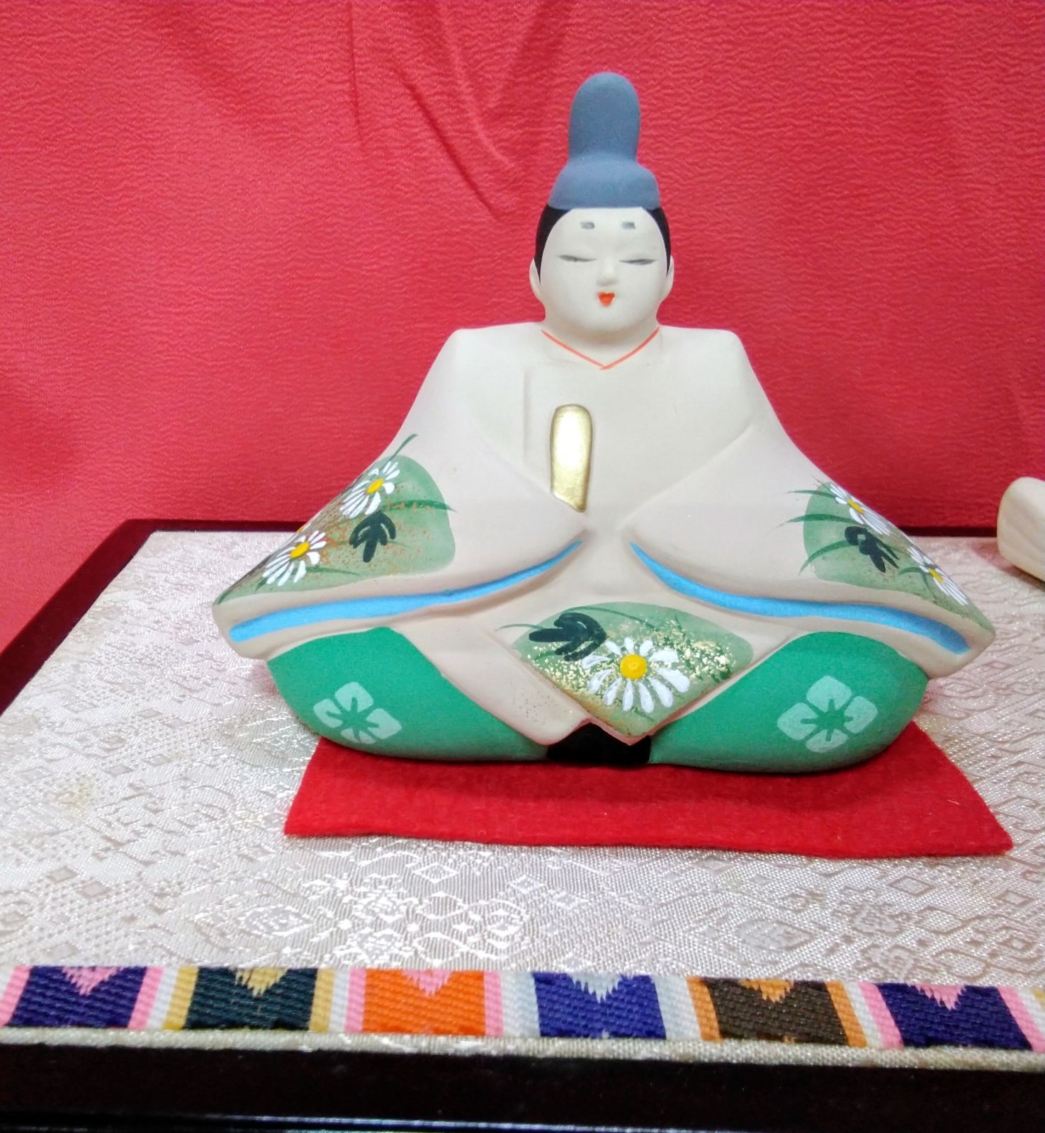 お雛様/瀬戸 陶器芸 昭峰作 ミニ 雛人形 省スペースで飾れるステキな