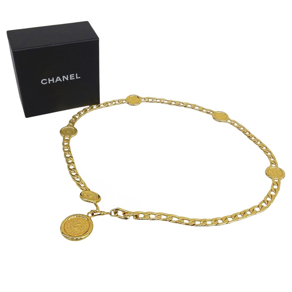 本物保証】 箱付 超美品 シャネル CHANEL ココマーク コインモチーフ