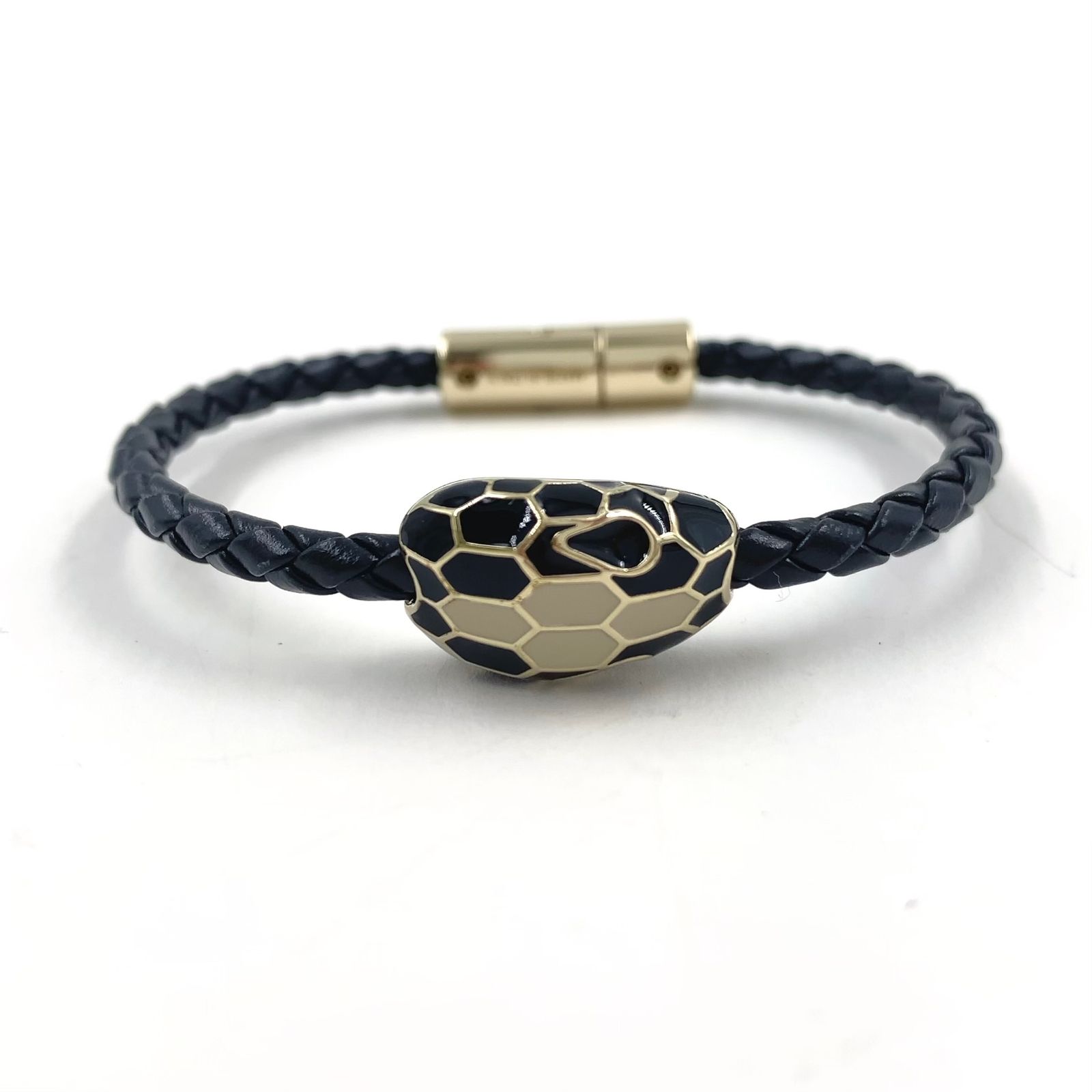 【新着】BVLGARI セルペンティ フォーエバー レザー、GP、エナメル ゴールド、ブラック、ホワイト ブレスレット 27,600円