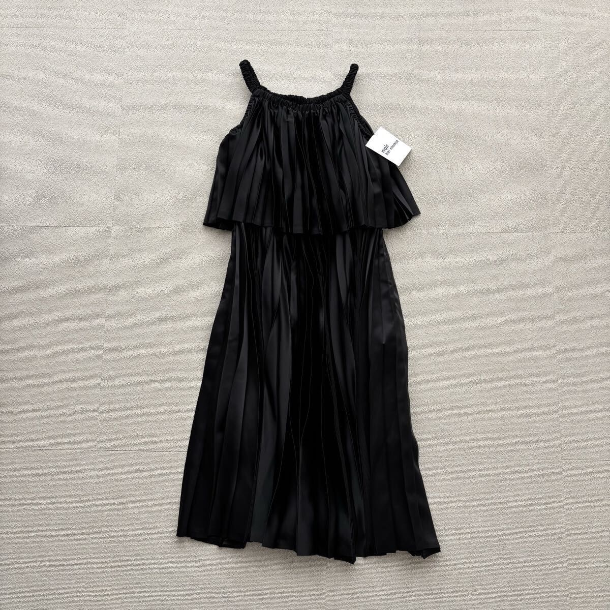 26ss 未使用 noir kei ninomiya COMME des GARCONS ケイニノミヤ エステル サテン ワンピース レイヤード プリーツ ドレス S 80806 0240